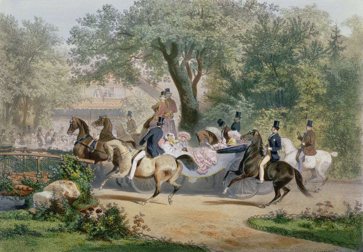 Spaziergang im Wald von Eugene Charles Francois Guerard