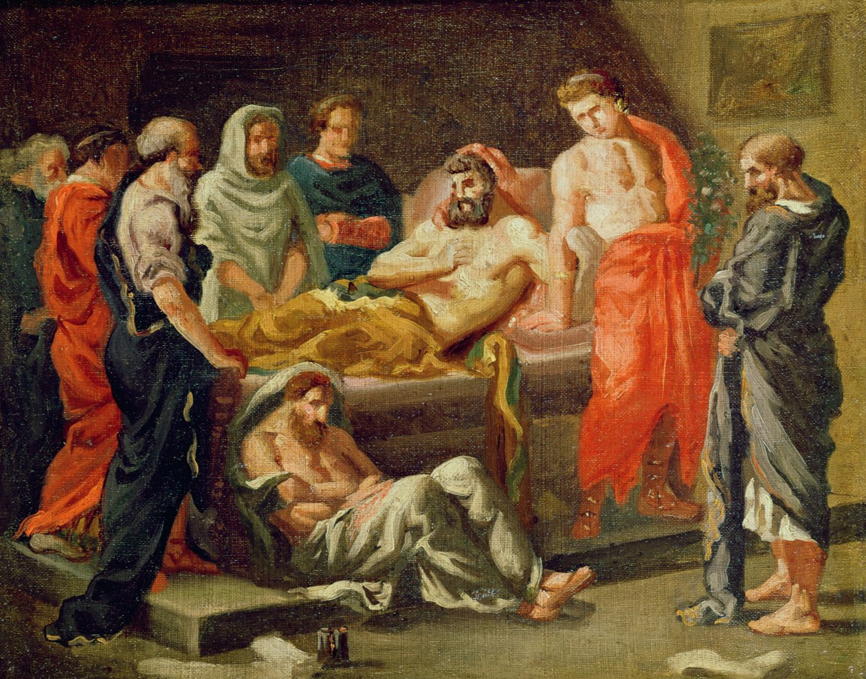 Der Tod des Marcus Aurelius (Skizze), ca. 1843 von Ferdinand Victor Eugene Delacroix