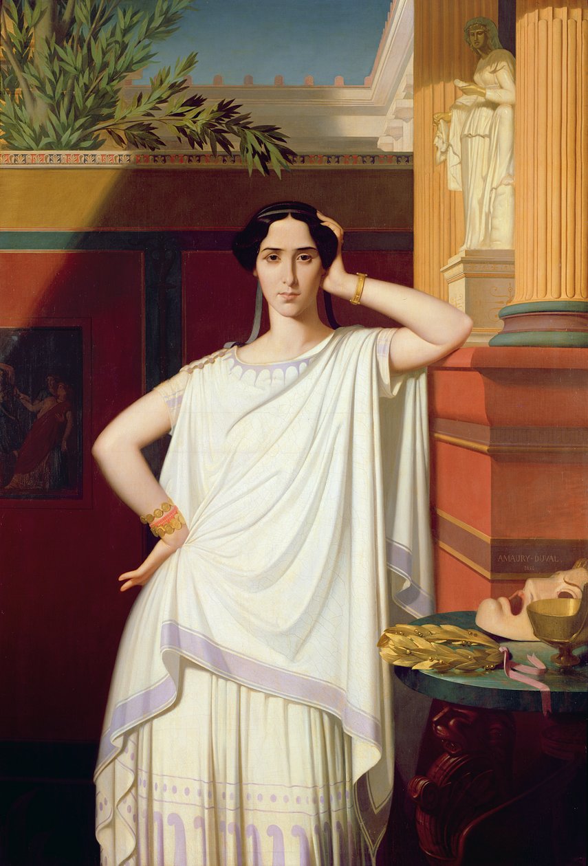 Tragödie oder Porträt von Rachel, 1854 von Eugene Emmanuel Amaury Duval