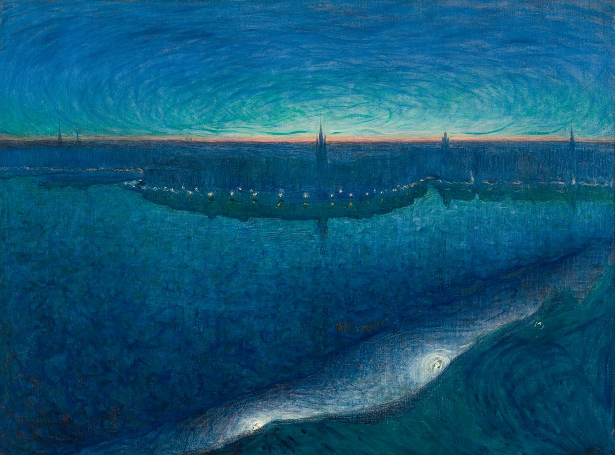 Morgendämmerung über Riddarfjärden von Eugène Jansson