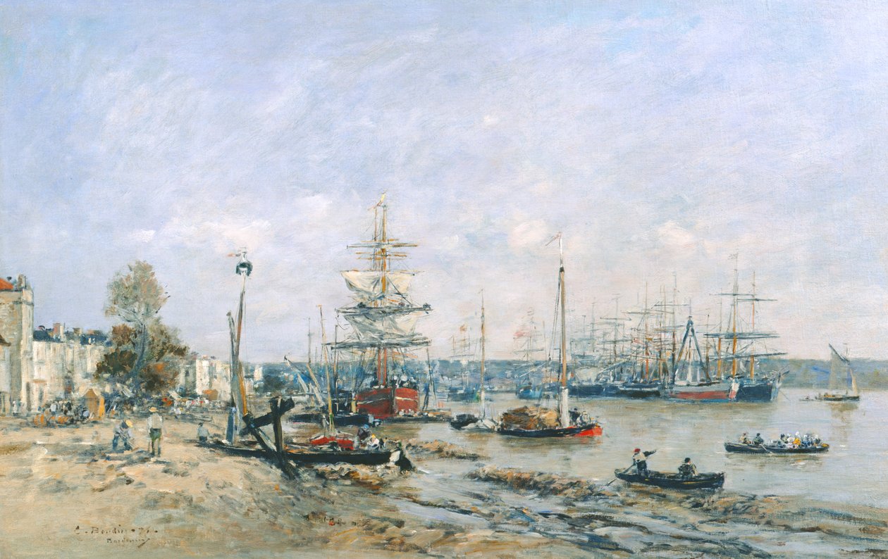 Bordeaux - Kai und Hafen, 1874 von Eugene Louis Boudin