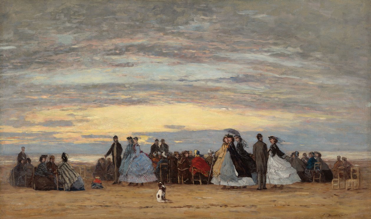 Der Strand in Villerville von Eugene Louis Boudin