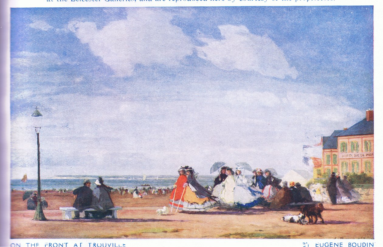 An der Promenade in Trouville von Eugene Louis Boudin