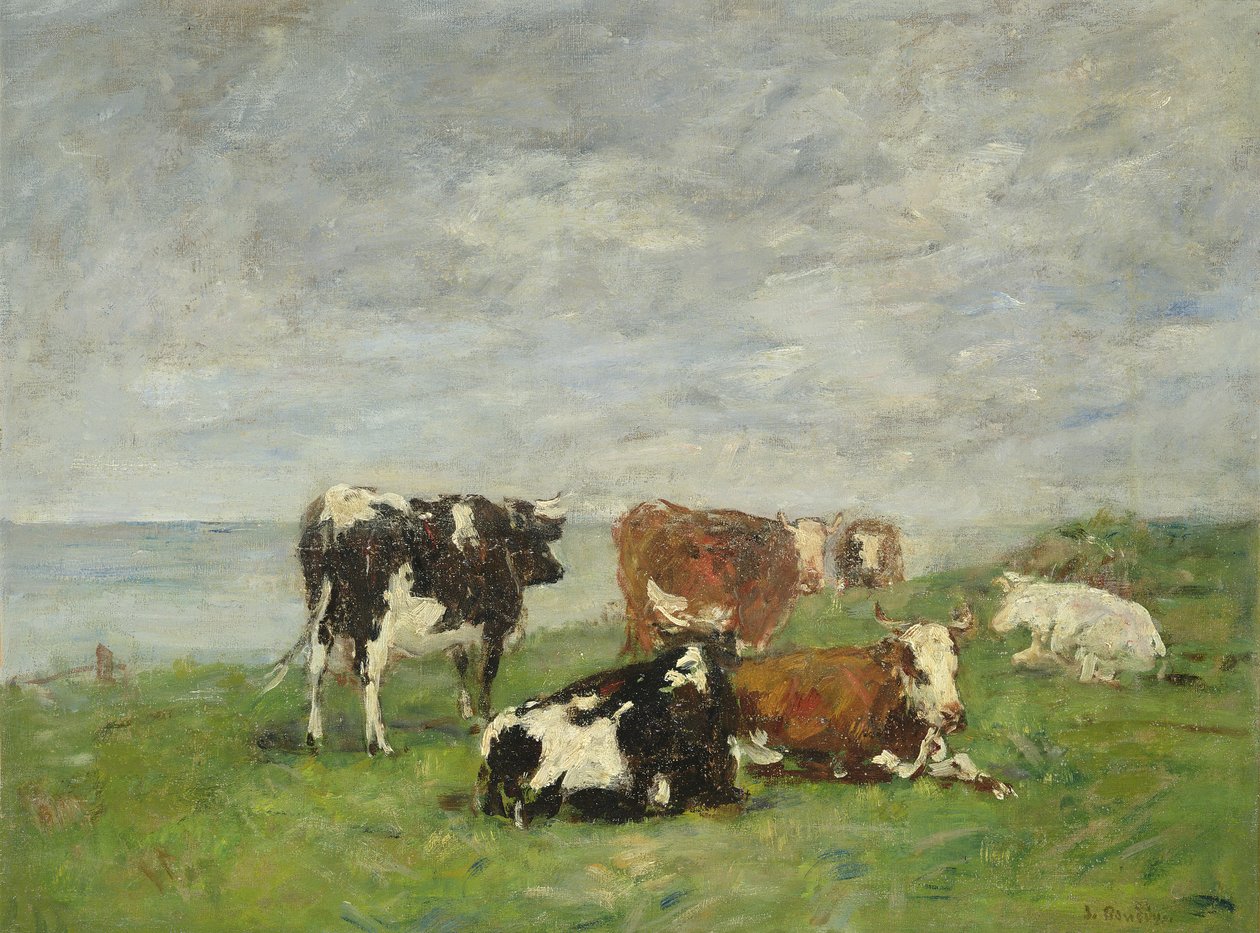 Weide am Meer, ca. 1880-85 von Eugene Louis Boudin