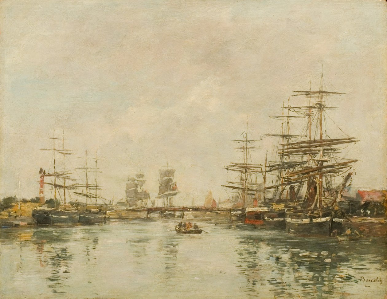 Hafen von Honfleur von Eugene Louis Boudin
