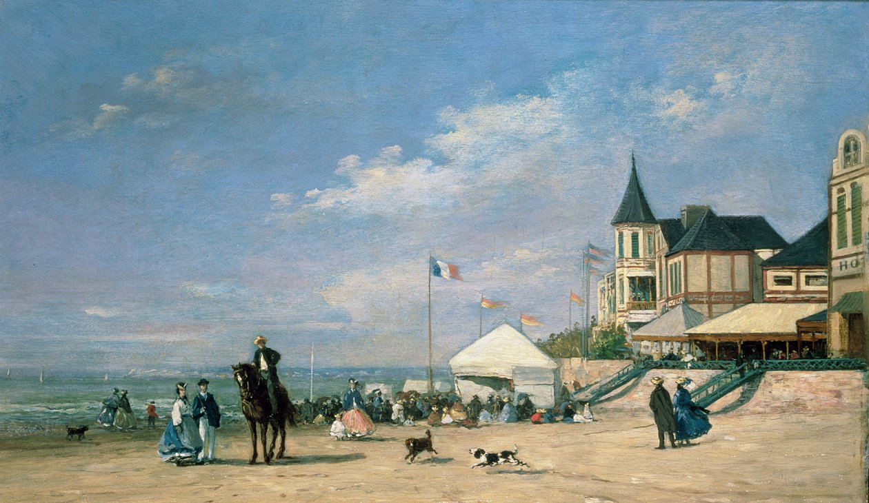 Der Strand von Trouville, 1863 von Eugene Louis Boudin