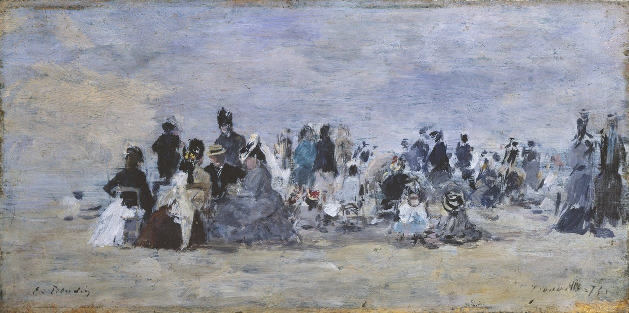 Der Strand von Trouville, 1875 von Eugene Louis Boudin