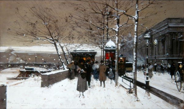 Quai de Seine von Eugene Galien Laloue