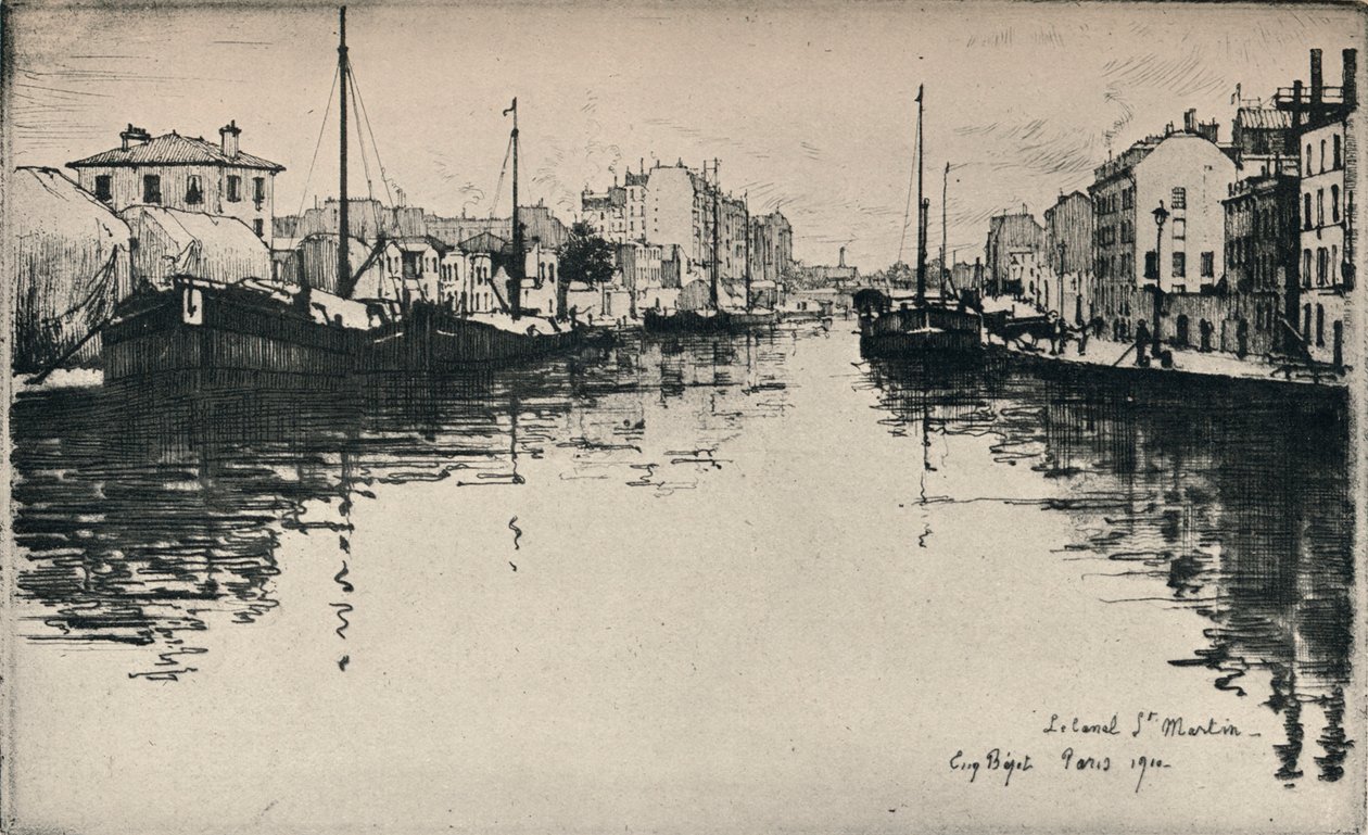 Der Canal St. Martin, 1915 von Eugene Bejot