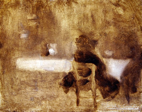 Mädchen von hinten von Eugène Carrière