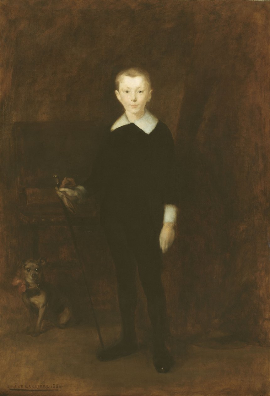 Porträt eines Jungen von Eugène Carrière