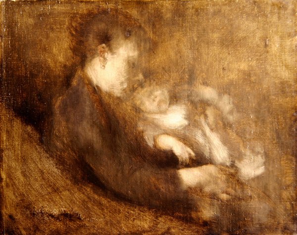 Frau und Kind von Eugène Carrière