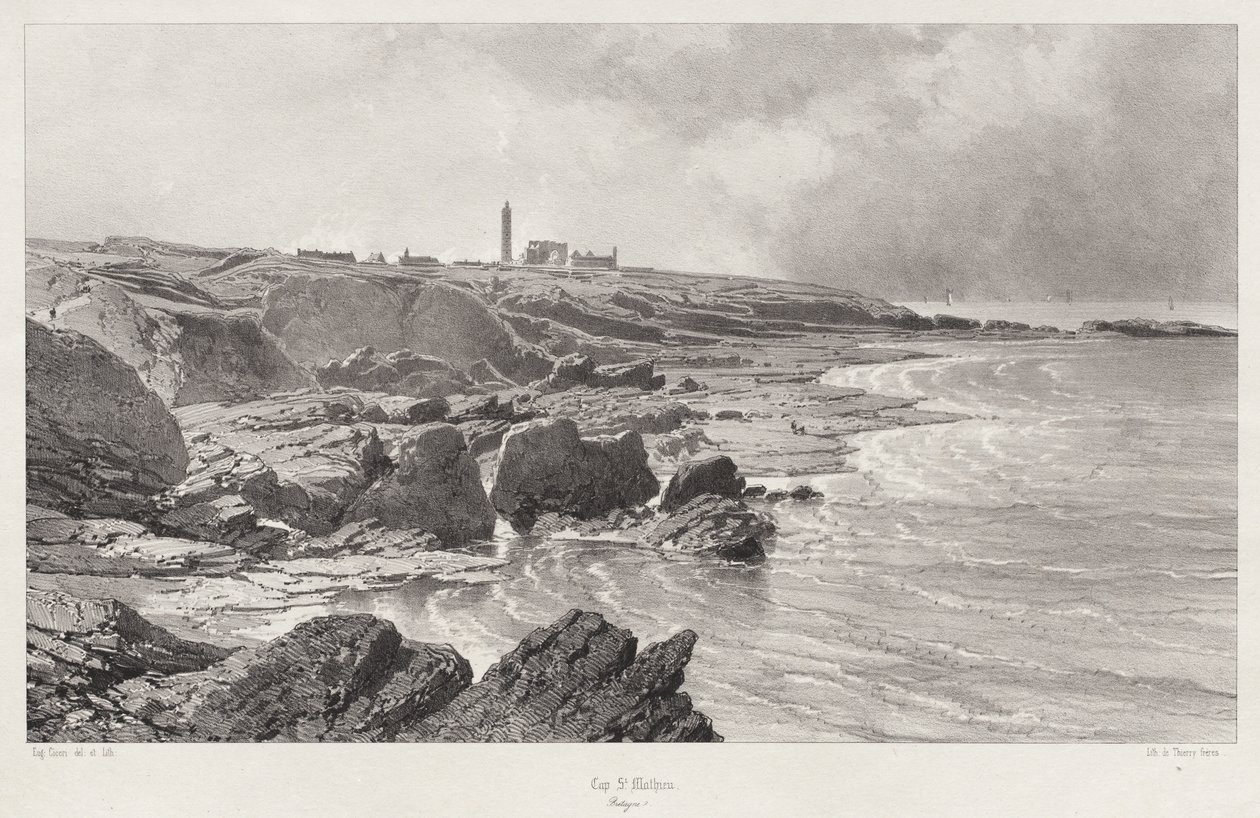 Kap St. Mathieu, 1846 von Eugene Ciceri