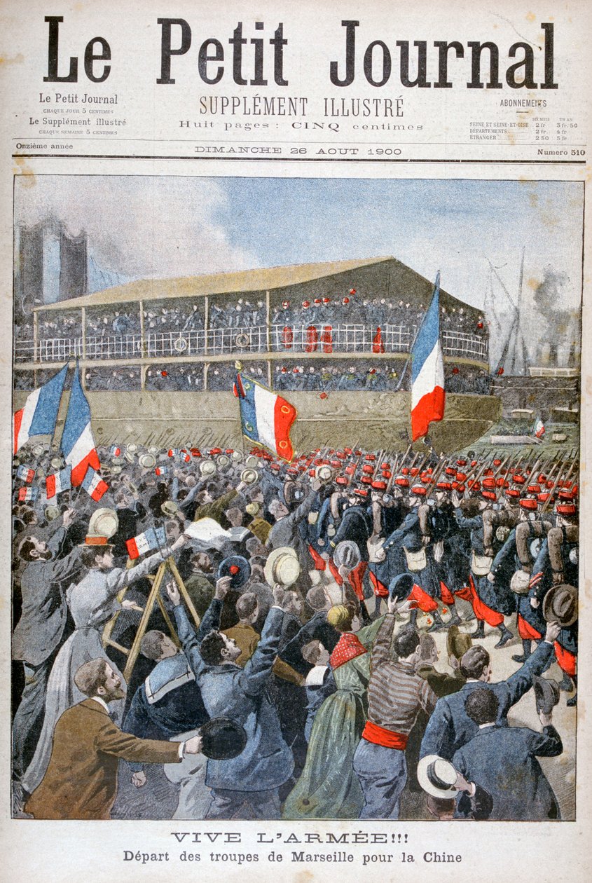 Französische Truppen auf dem Weg nach China, 1900 von Eugene Damblans