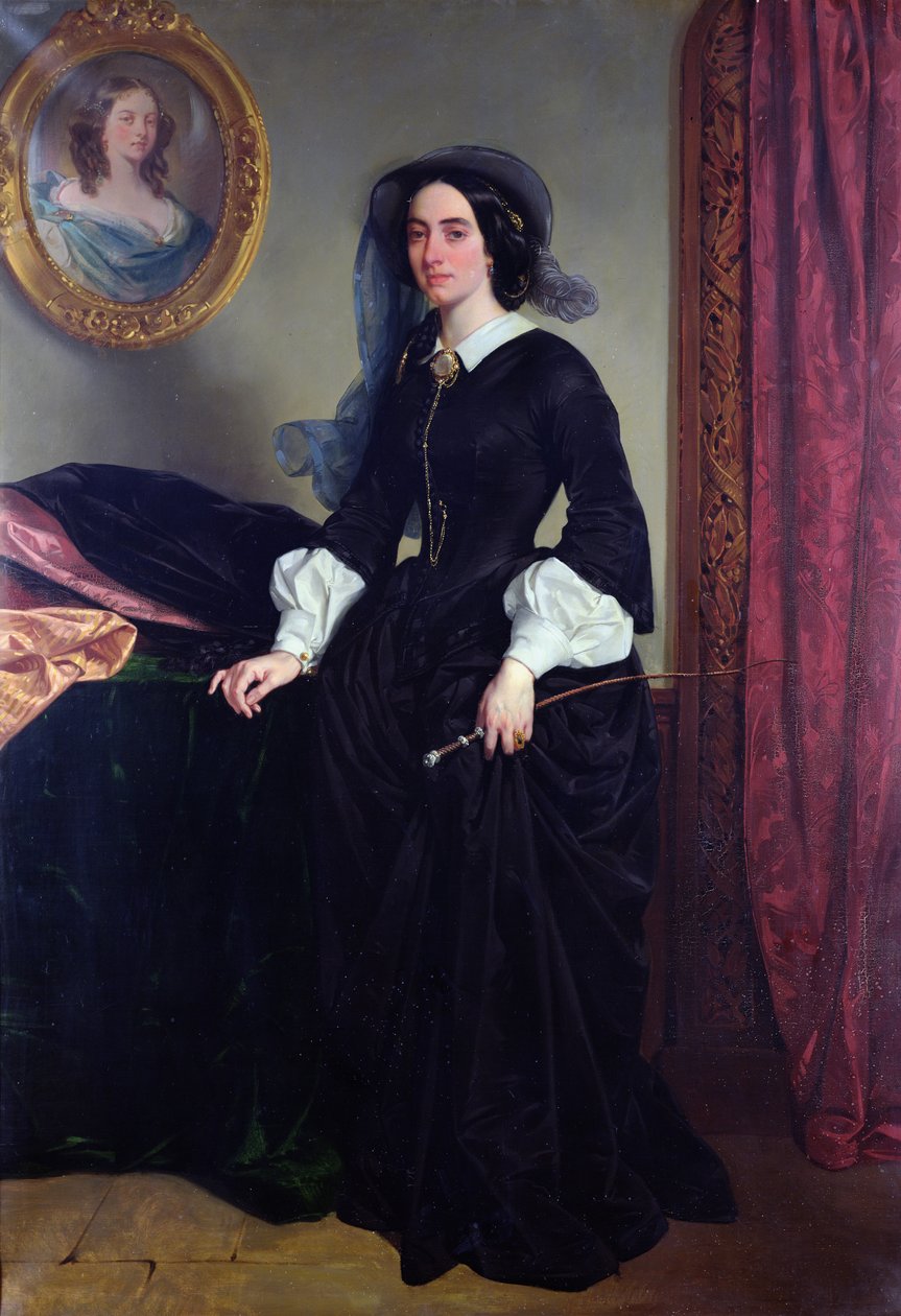 Porträt von Marie Deveria, 1856 von Eugene Deveria