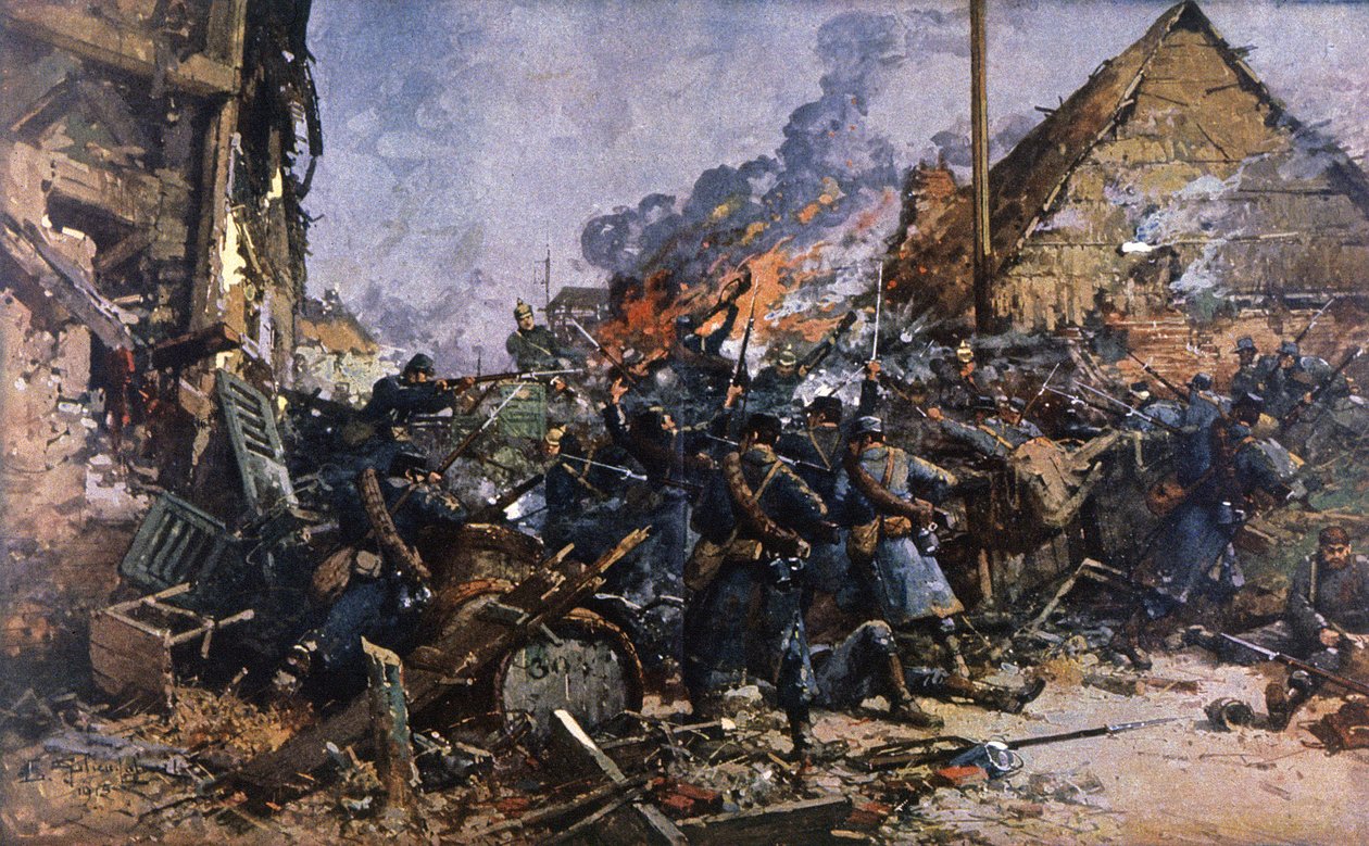 Kämpfe in Arras von Eugene Galien Laloue
