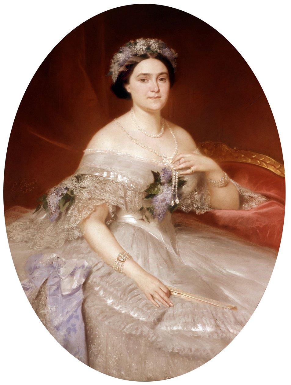Porträt von Mathilde Bonaparte von Eugene Giraud