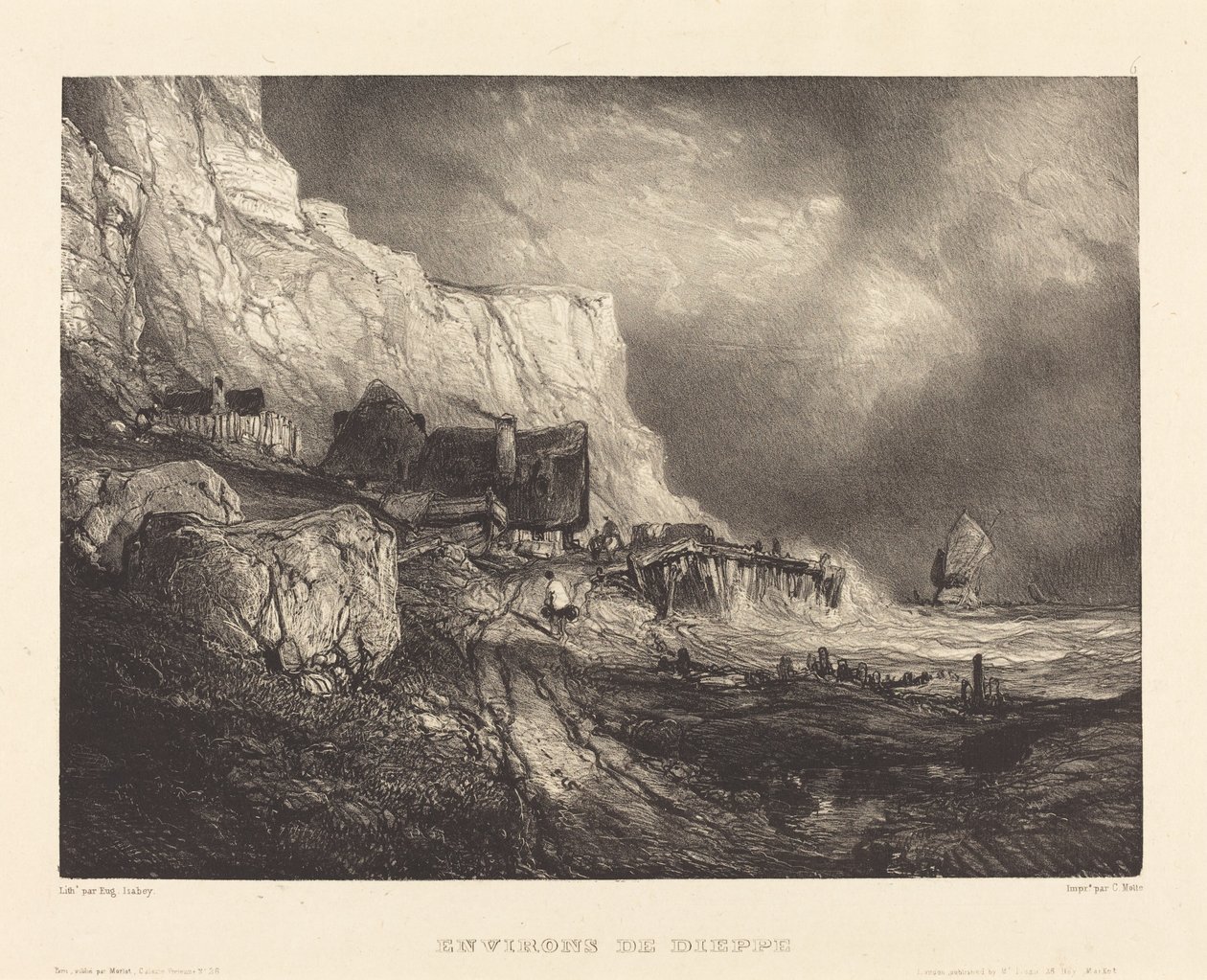 Umgebung von Dieppe von Eugene Isabey