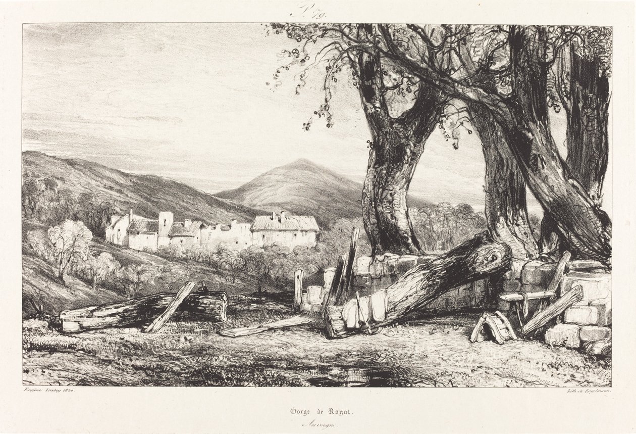 Schlucht von Royat, Auvergne von Eugene Isabey