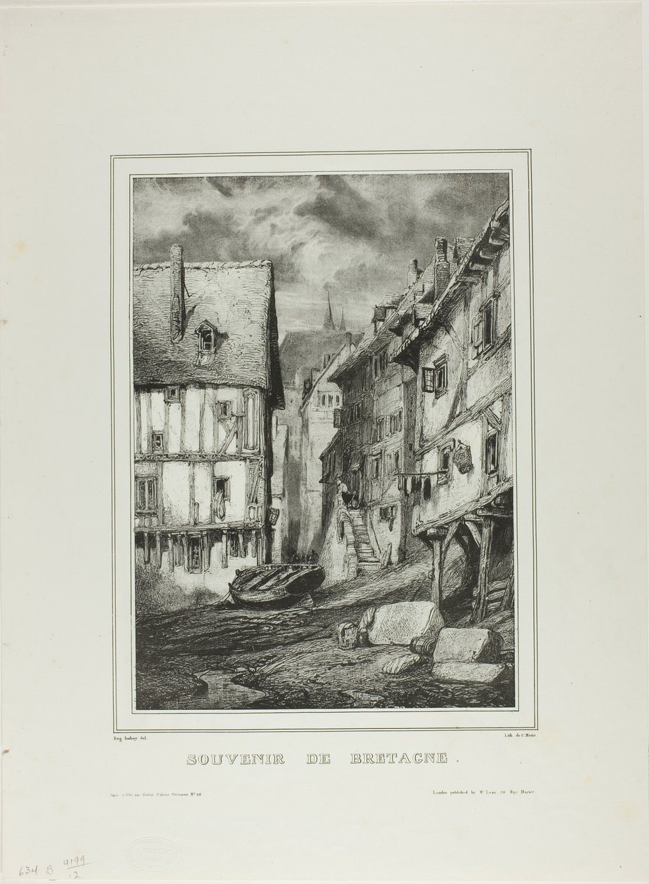 Tafel Vier, aus Souvenir der Bretagne von Eugene Isabey