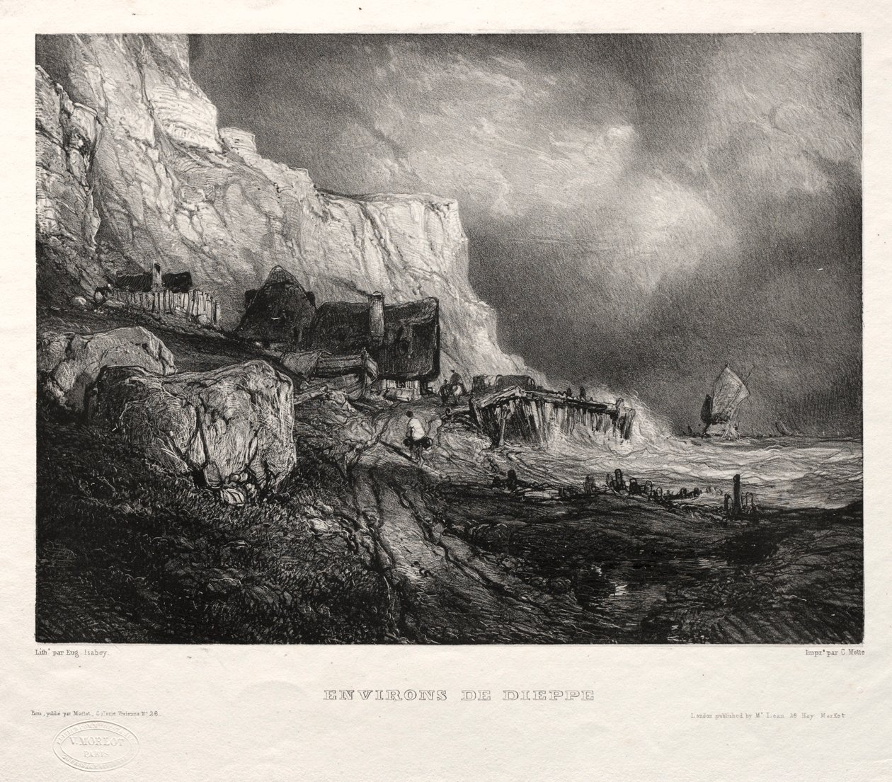 Sechs Marines: Umgebung von Dieppe, 1833 von Eugene Isabey