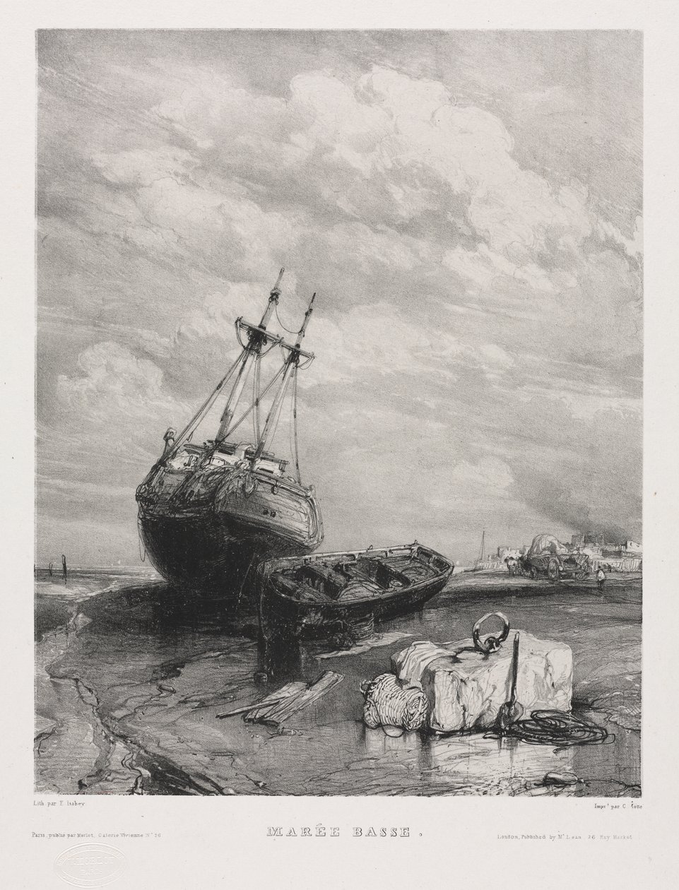 Sechs Marines: Ebbe von Eugene Isabey