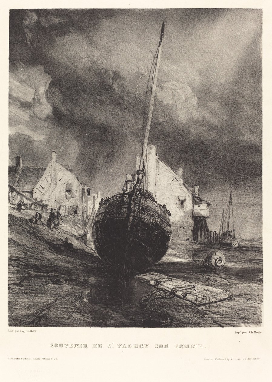 Erinnerung an St. Valéry sur Somme von Eugene Isabey