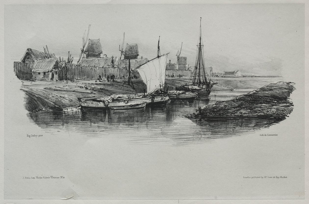 Souvenirs: Kanalbank, 1832 von Eugene Isabey