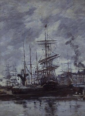 Boote in Le Havre von Eugene Louis Boudin