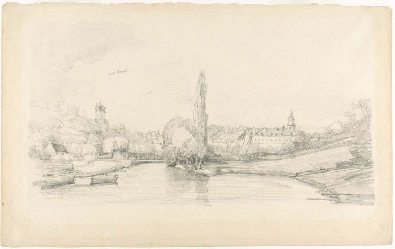 Kanalszene in der Nähe von Brüssel von Eugene Louis Boudin
