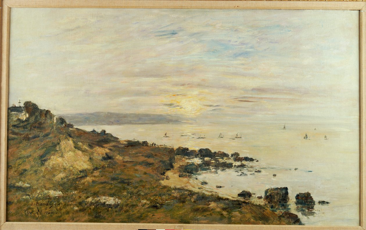 Klippen bei Benerville, Sonnenuntergang, 1897 von Eugene Louis Boudin