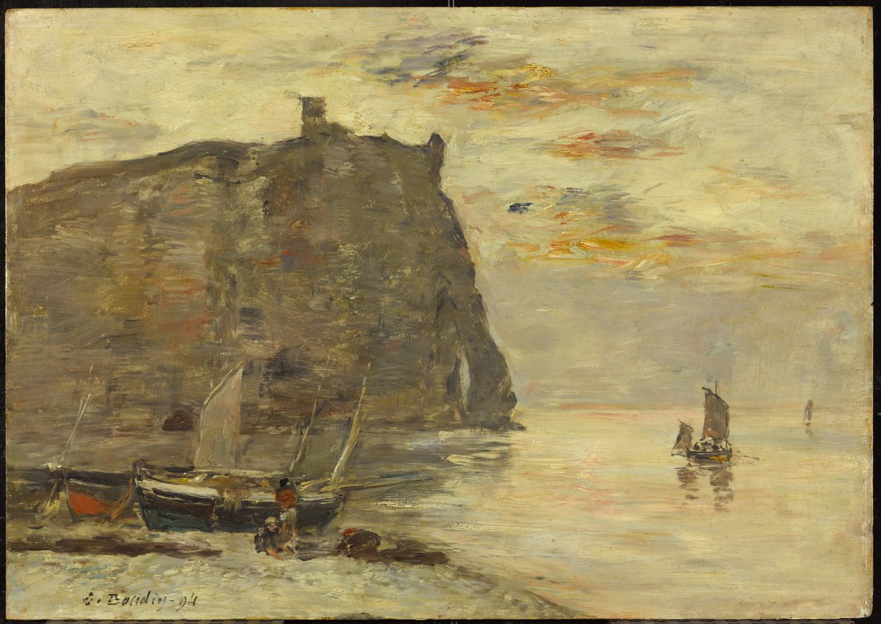 Klippen bei Étretat von Eugene Louis Boudin