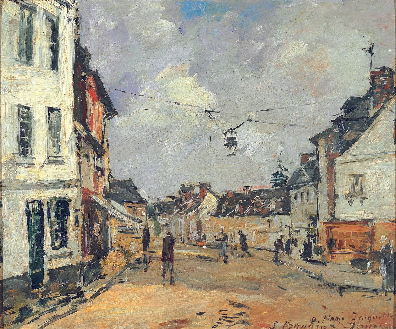 Fervaques, die Hauptstraße, ca. 1877-81 von Eugene Louis Boudin