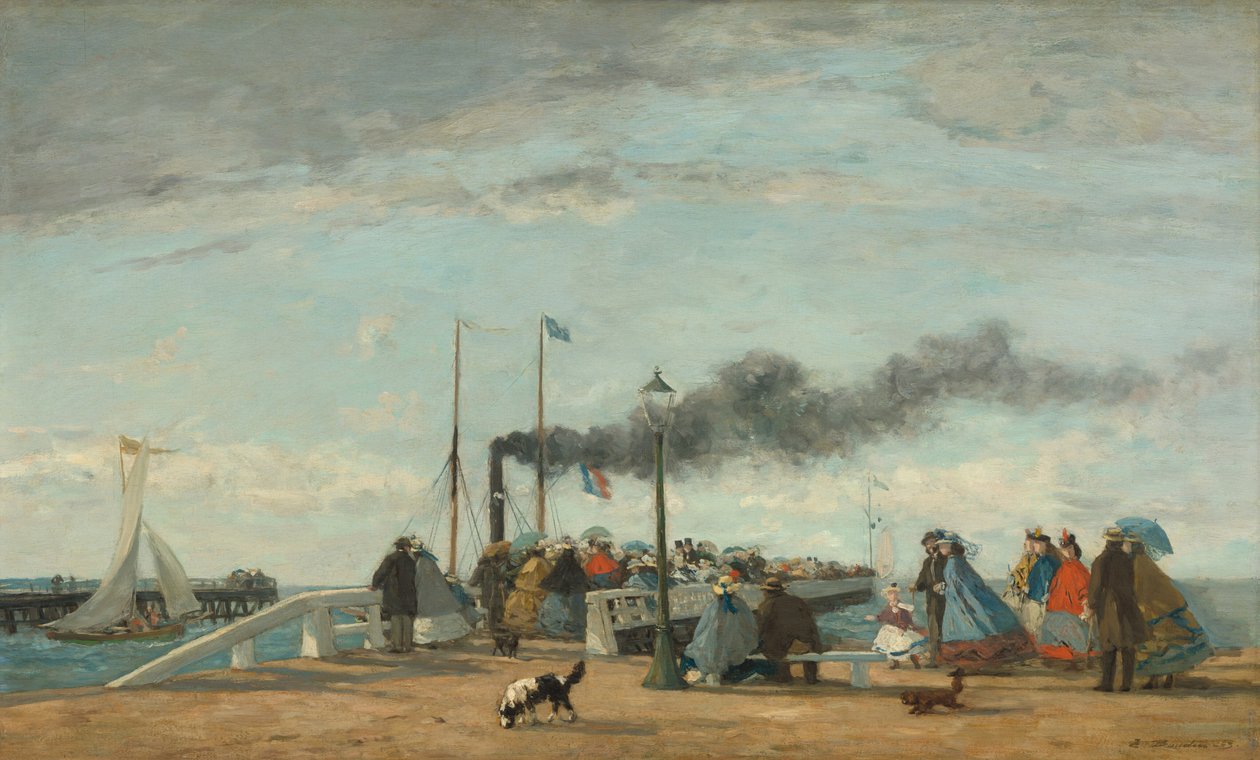 Anlegestelle und Kai in Trouville, 1863 von Eugene Louis Boudin