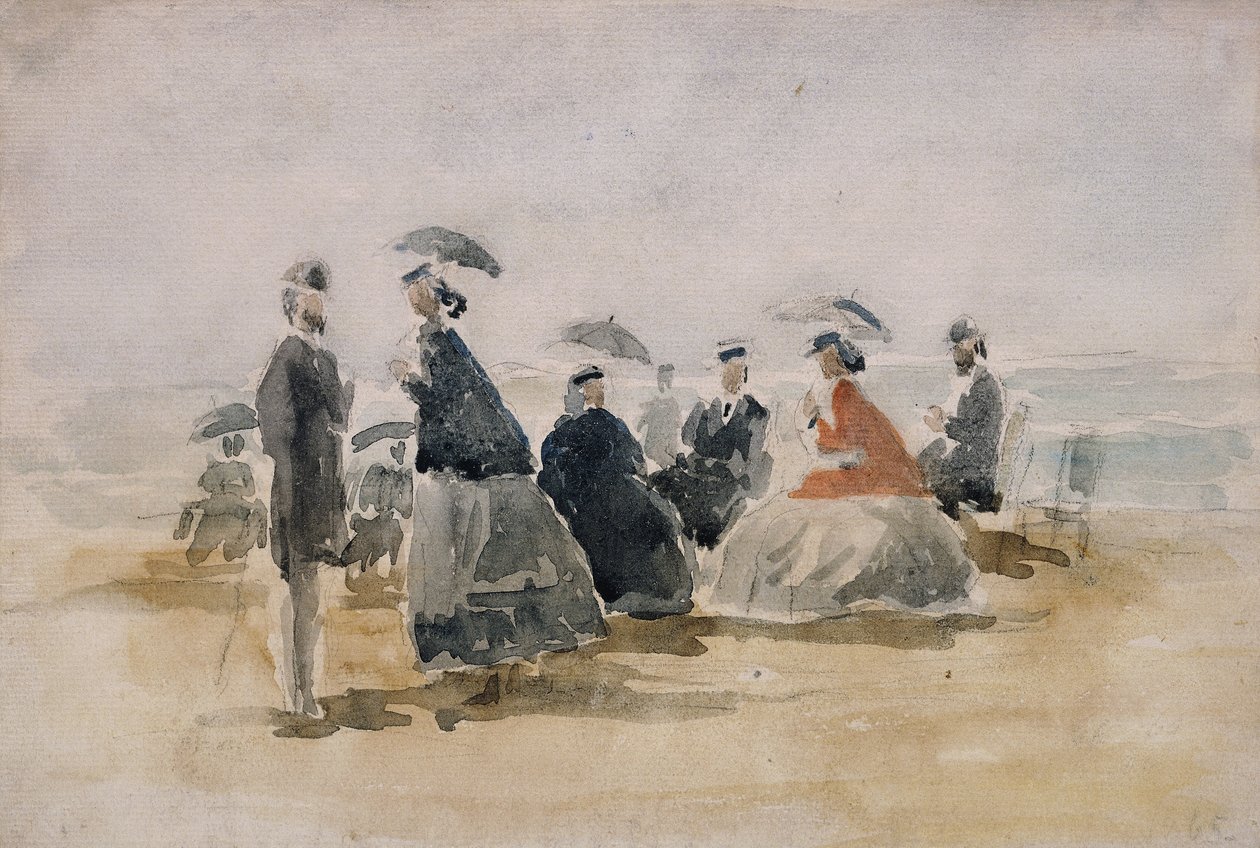 Die Krinolinen, 1865 von Eugene Louis Boudin