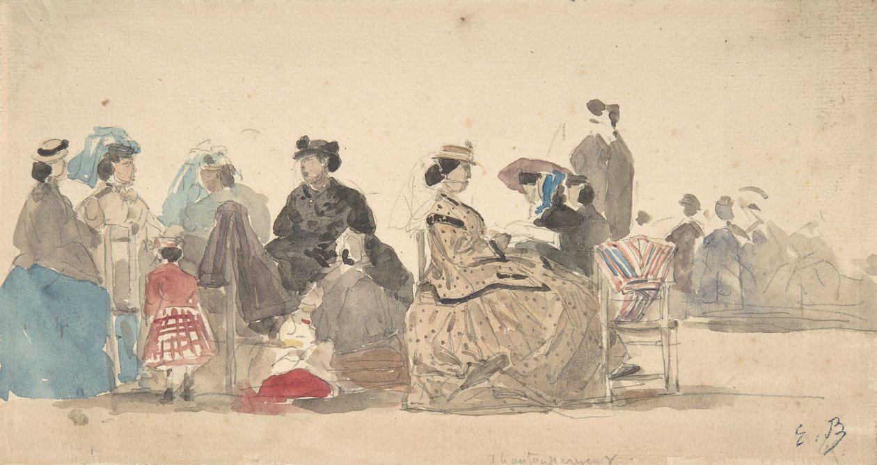 Am Strand, 1865 von Eugene Louis Boudin