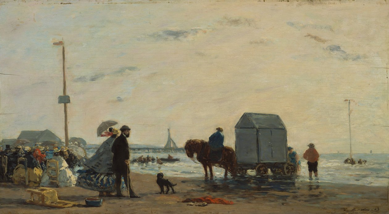 Am Strand von Trouville von Eugene Louis Boudin