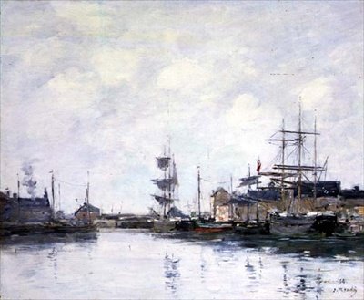 Das Becken von Fécamp von Eugene Louis Boudin