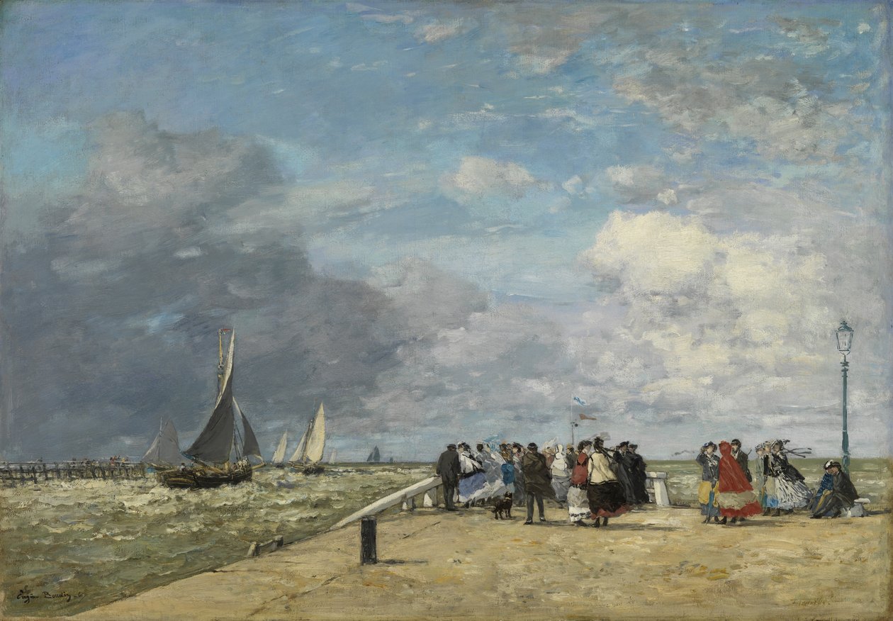 Der Steg in Trouville von Eugene Louis Boudin