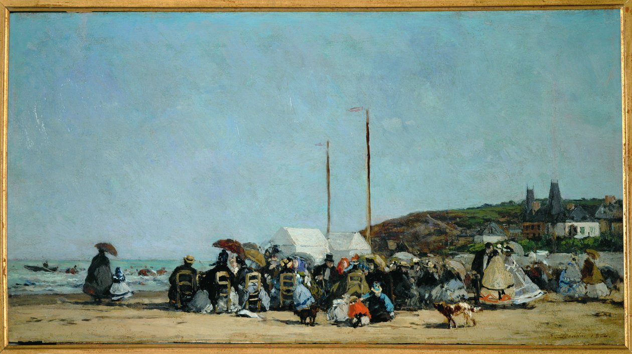 Der Strand von Trouville von Eugene Louis Boudin