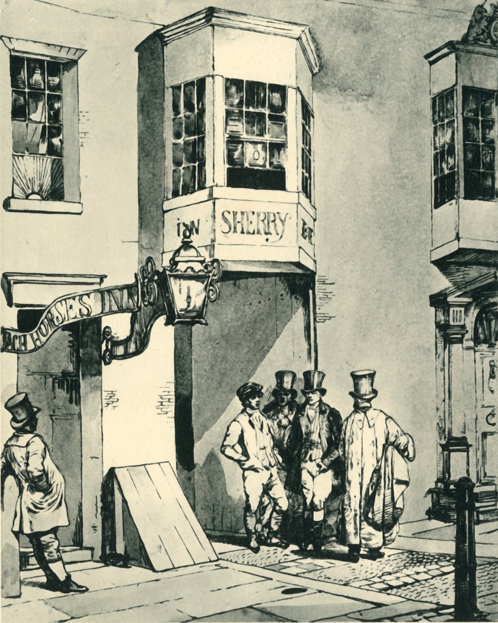 Gasthaus und Postamt, 1830, 1943 von Eugene Louis Lami