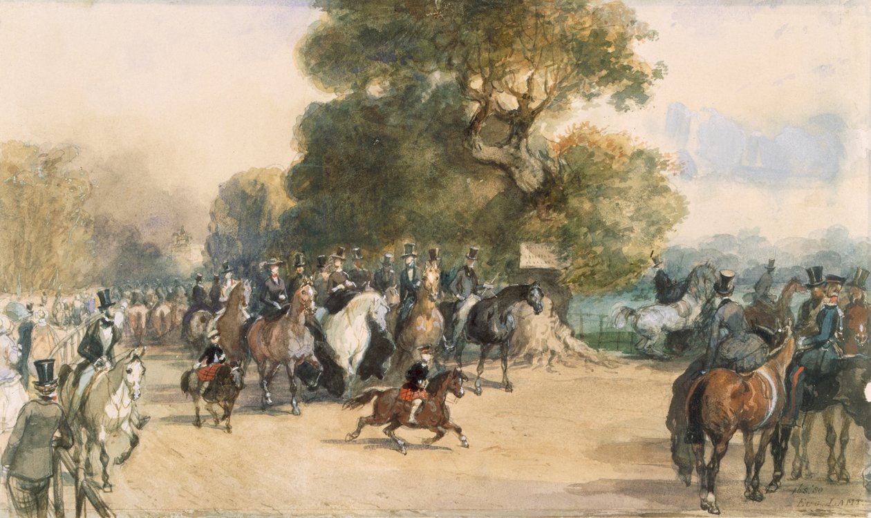 Szene im Hyde Park von Eugene Louis Lami