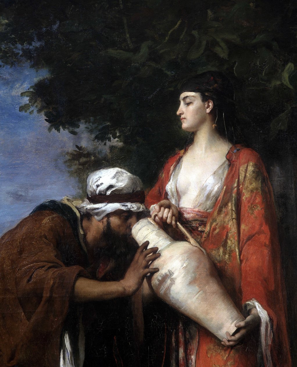 Rebecca am Brunnen (Detail) von Eugene Romain Thirion