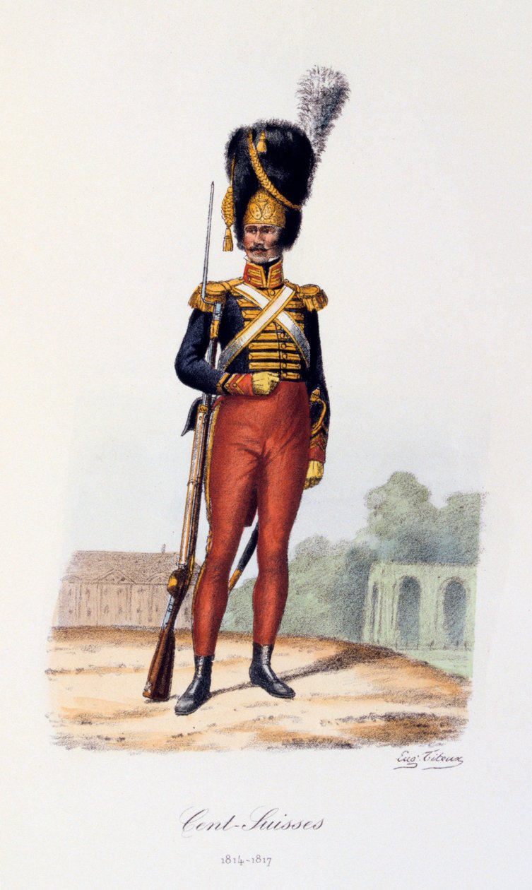 Cent-Suisses, 1814-17 von Eugene Titeux
