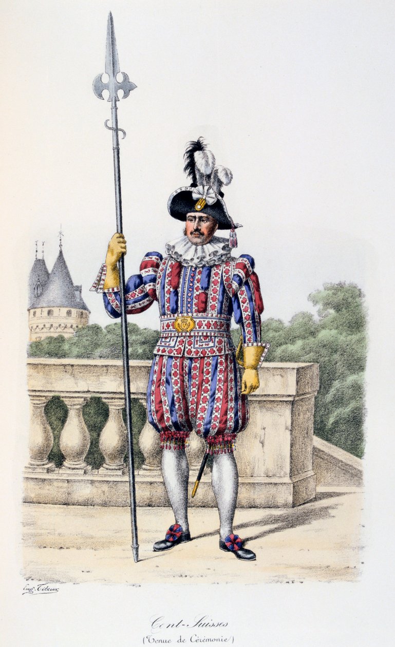 Cent-Suisses, Zeremonienkleidung, 1814-17 von Eugene Titeux