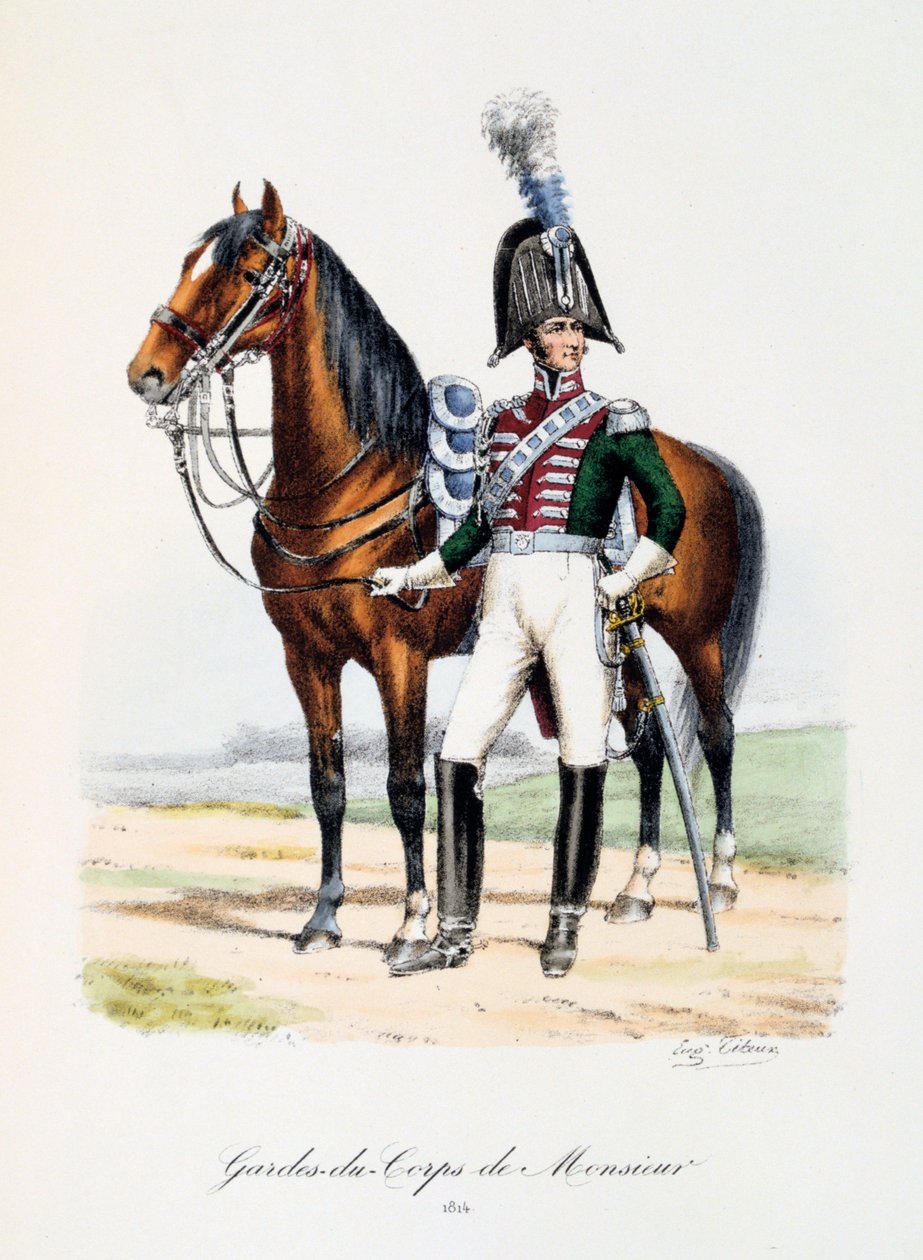 Gardes-du-Corps de Monsieur, 1814 von Eugene Titeux