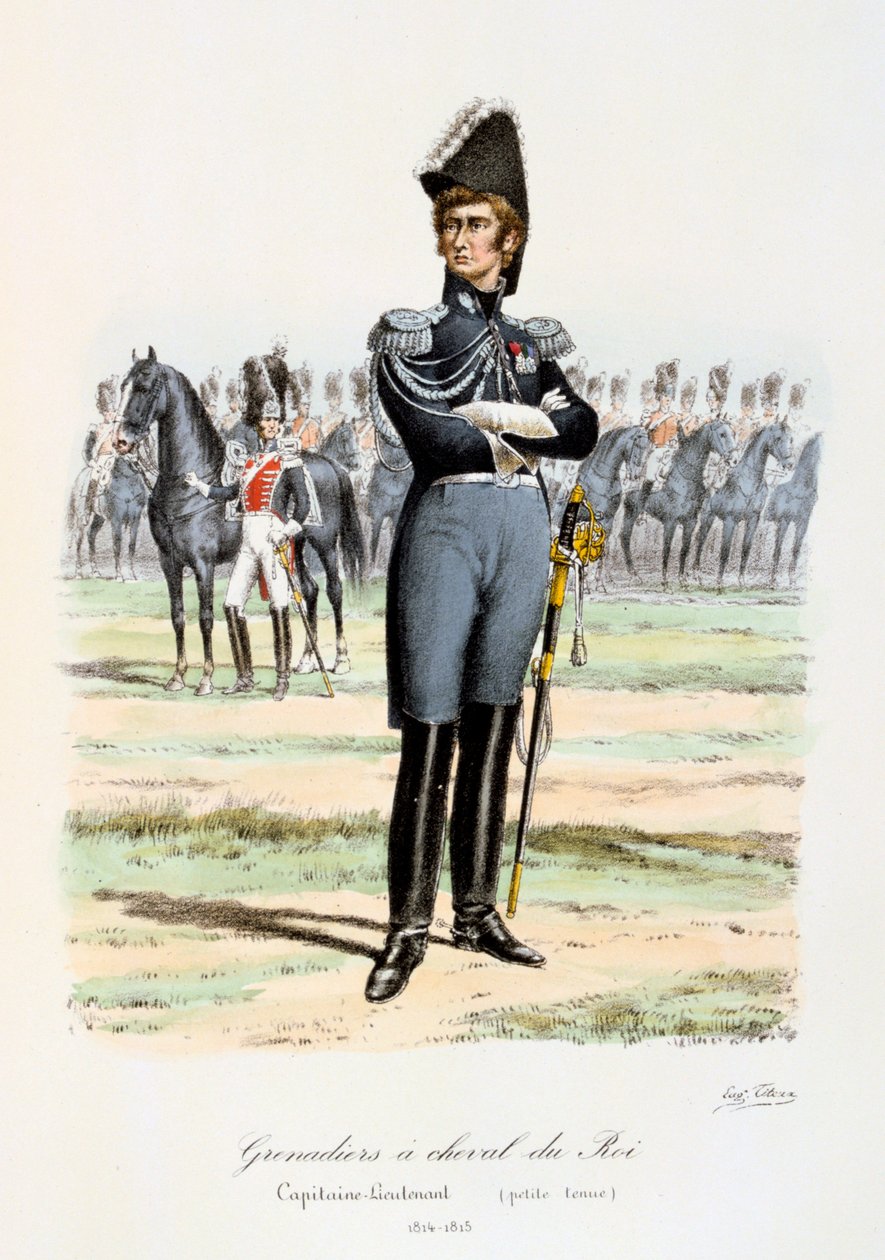 Grenadiers à Cheval du Roi, Capitaine-Lieutenant 1814-15 von Eugene Titeux