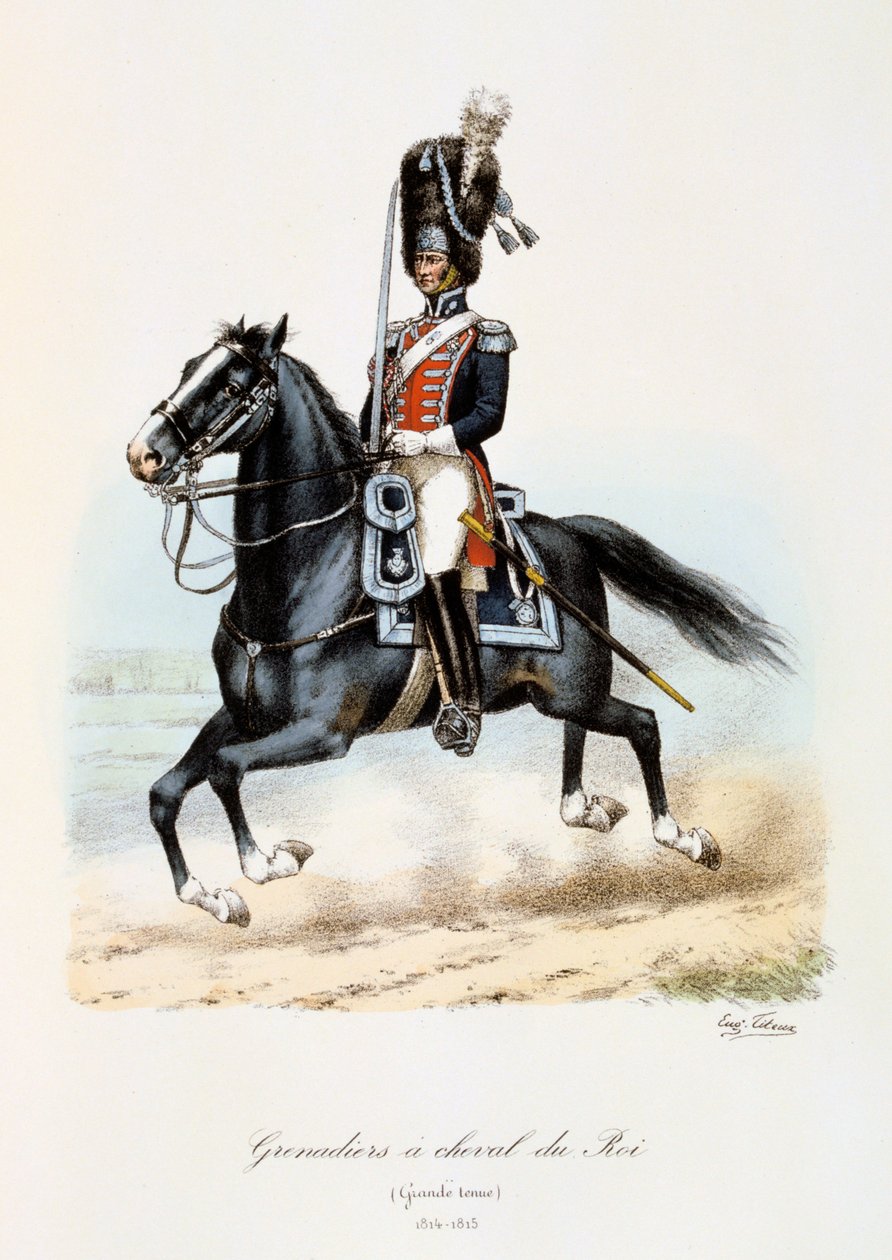 Grenadiers à Cheval du Roi, Grande Tenue, 1814-15 von Eugene Titeux