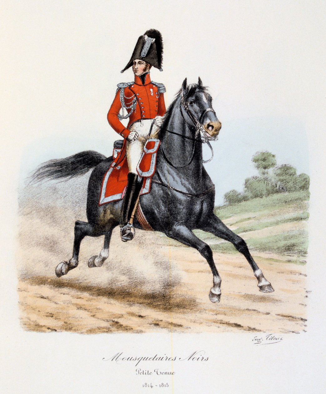 Mousquetaires Noirs, kleine Uniform, 1814-15 von Eugene Titeux