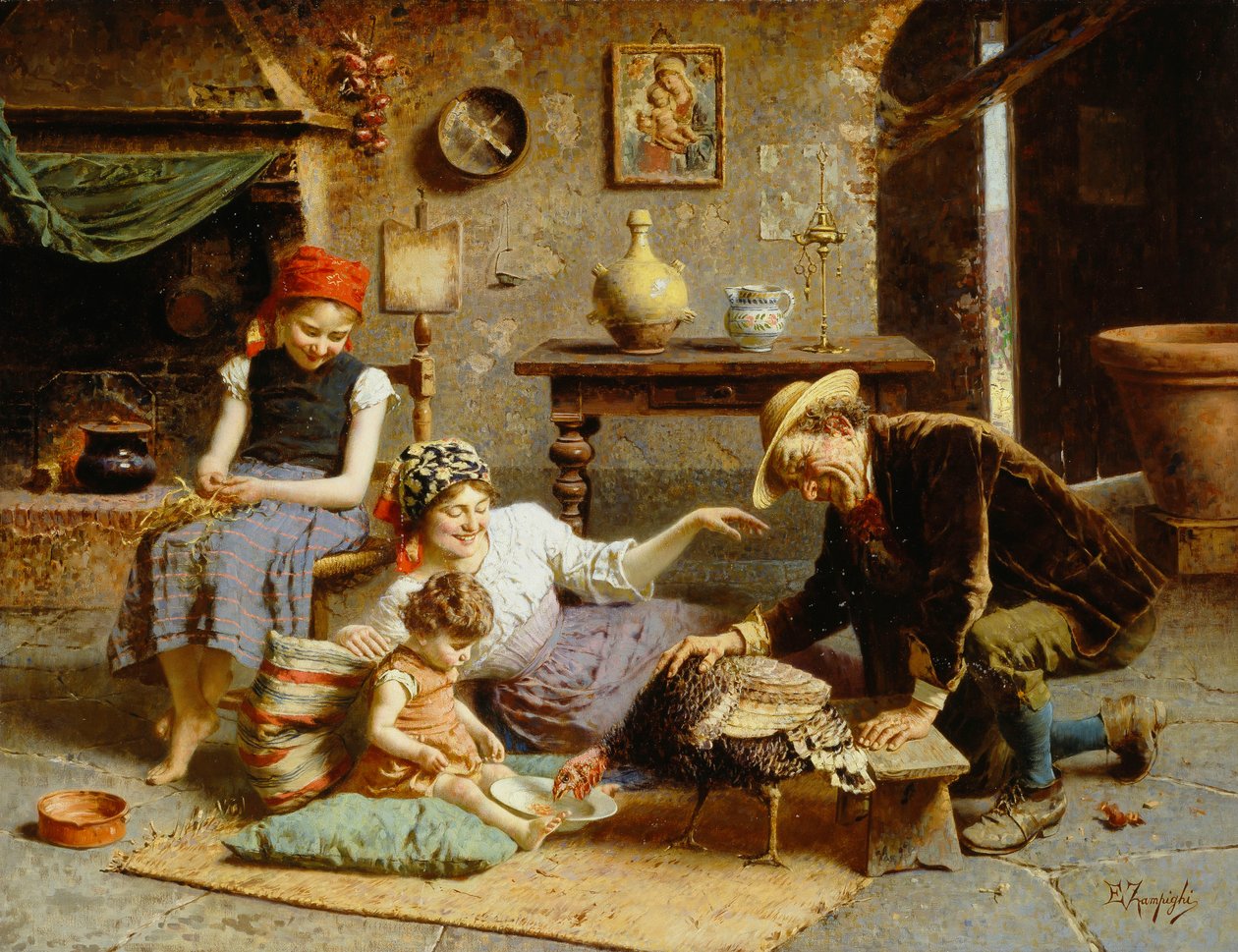 Der hungrige Truthahn von Eugenio Zampighi